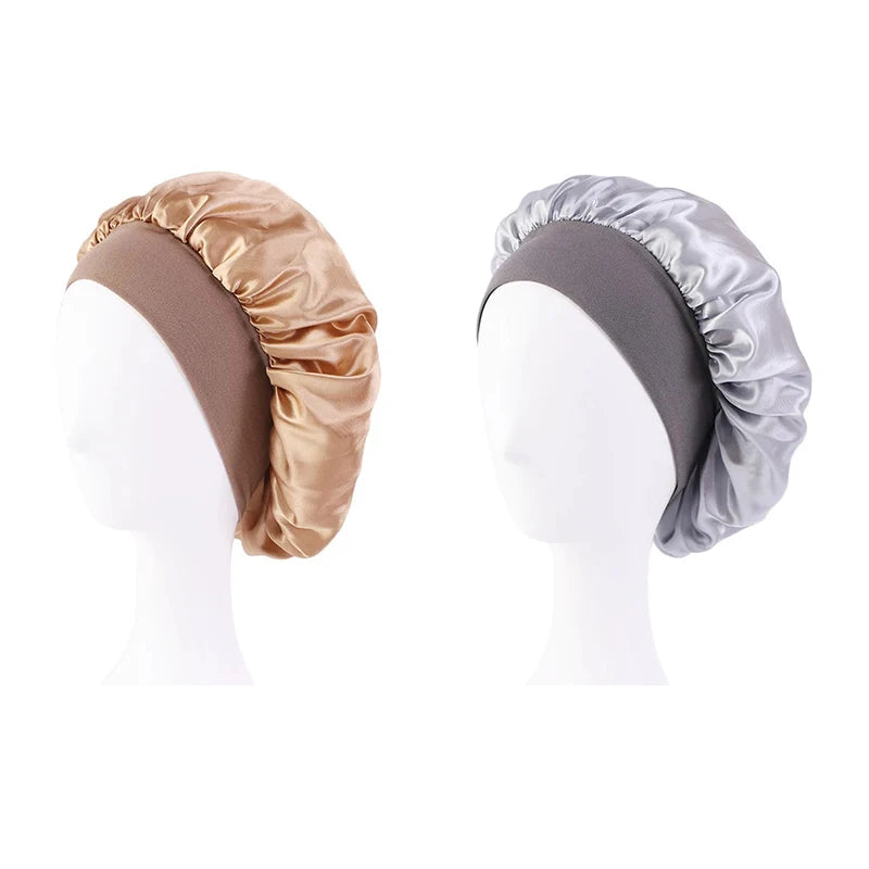 New Satin Wide Brim Nightcap