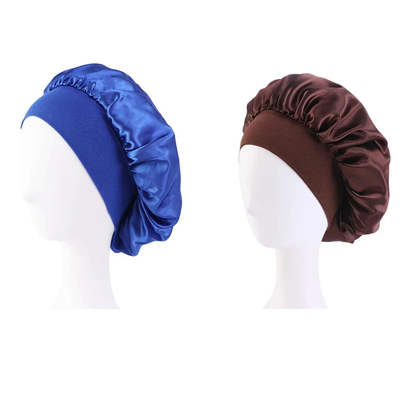 New Satin Wide Brim Nightcap