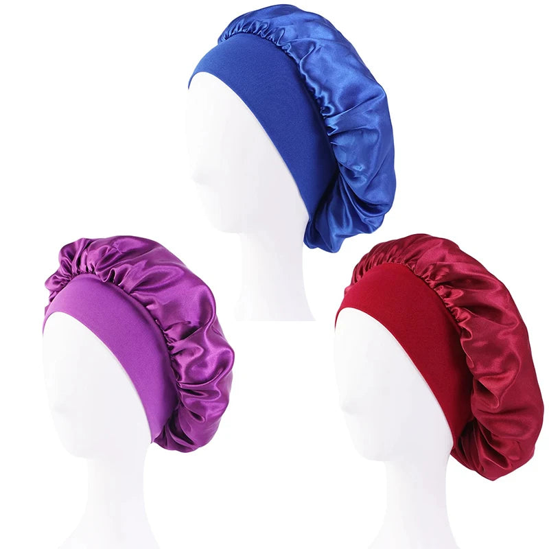 New Satin Wide Brim Nightcap