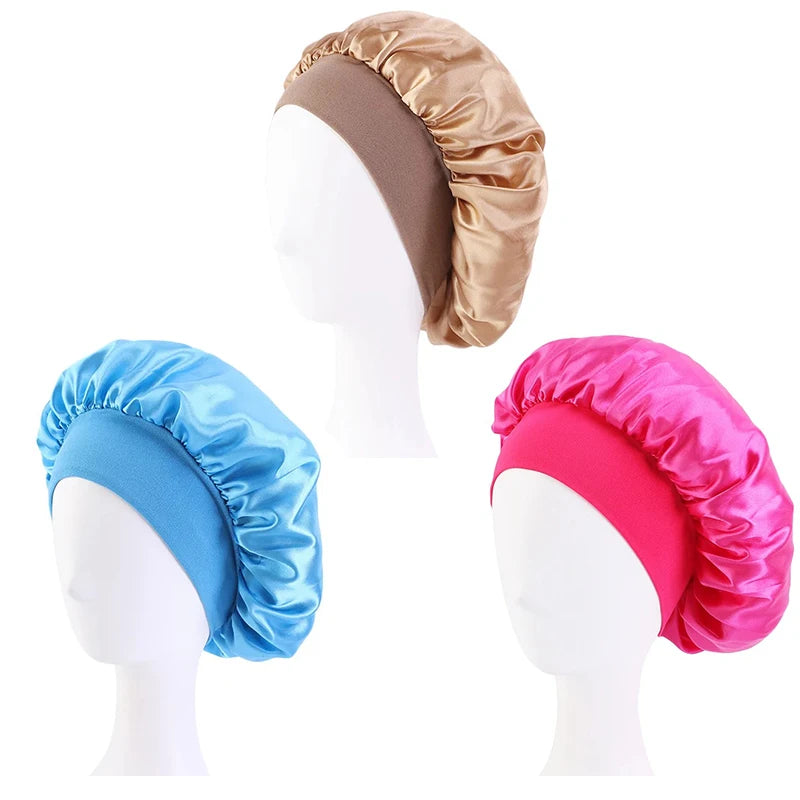 New Satin Wide Brim Nightcap