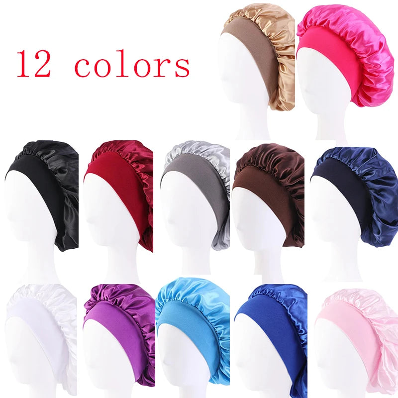 New Satin Wide Brim Nightcap