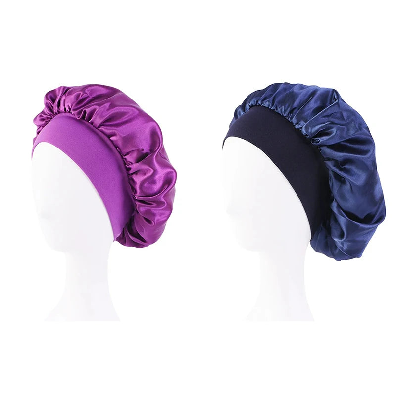 New Satin Wide Brim Nightcap