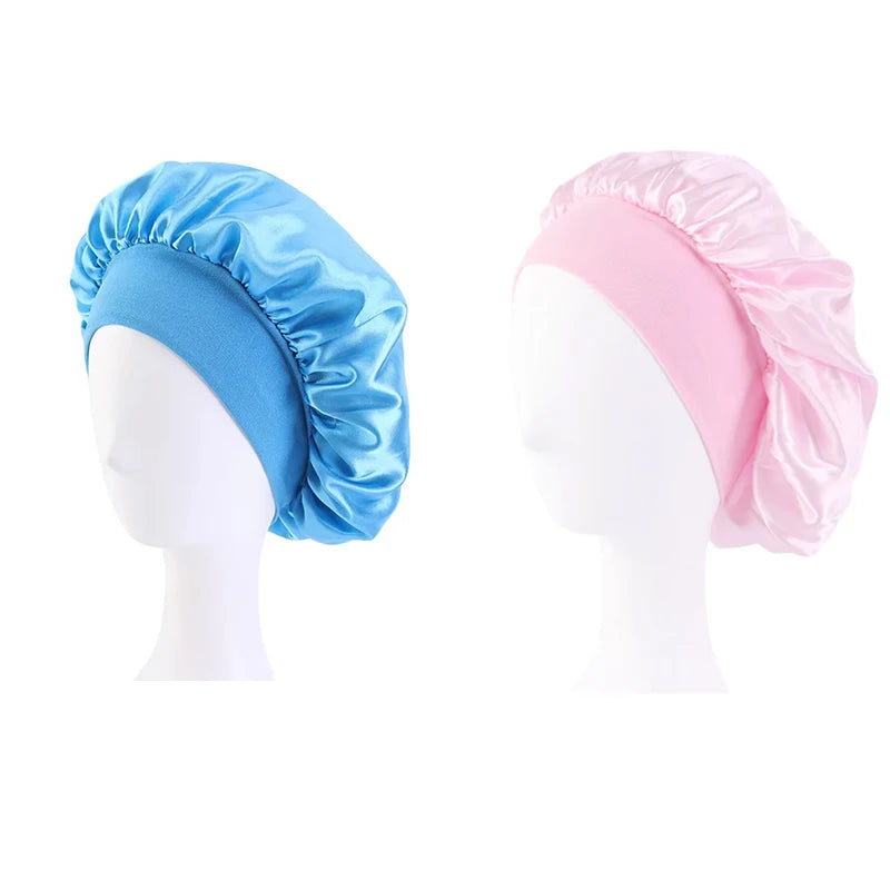 New Satin Wide Brim Nightcap
