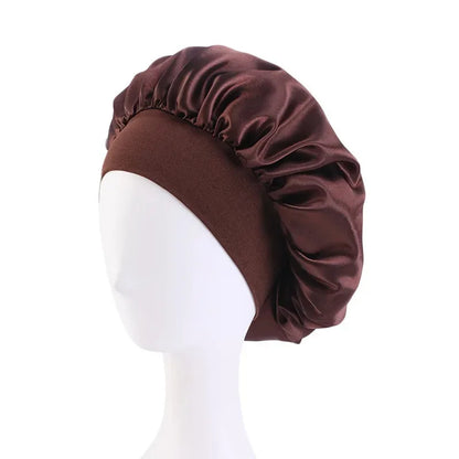 New Satin Wide Brim Nightcap