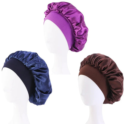 New Satin Wide Brim Nightcap