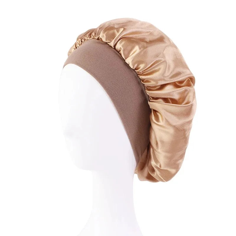 New Satin Wide Brim Nightcap