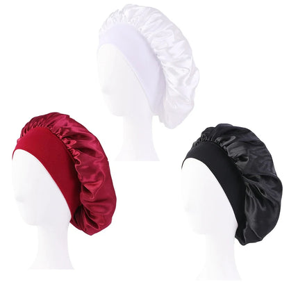 New Satin Wide Brim Nightcap