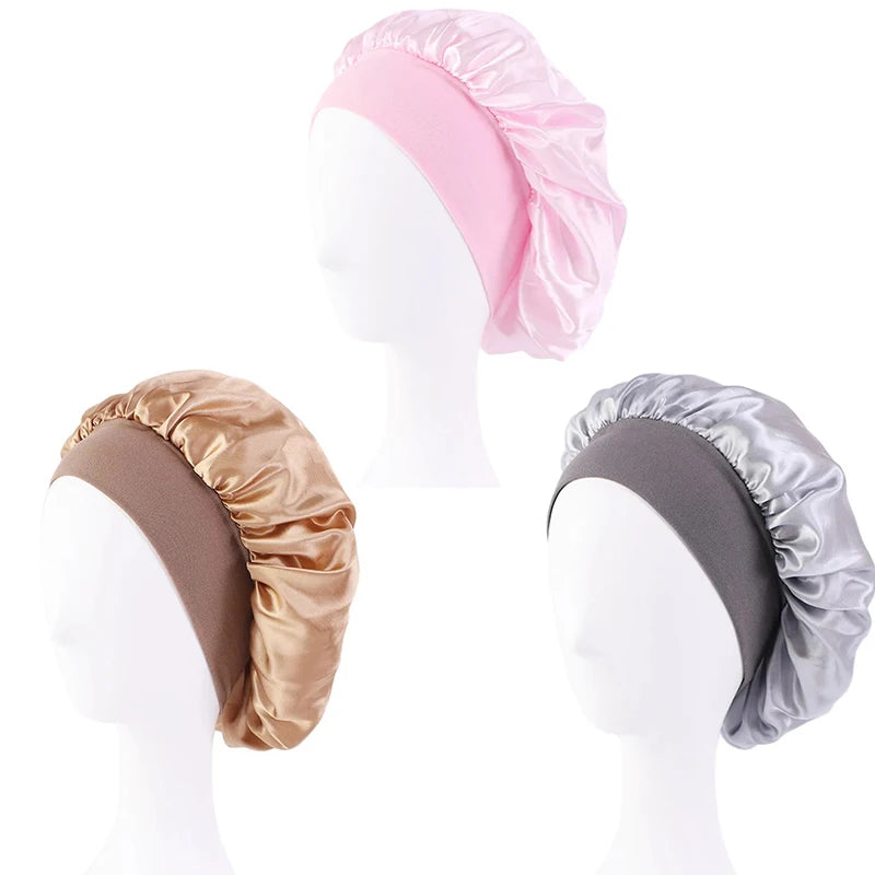 New Satin Wide Brim Nightcap