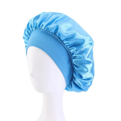 New Satin Wide Brim Nightcap