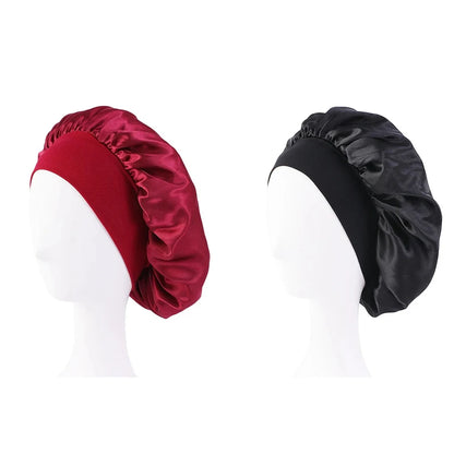 New Satin Wide Brim Nightcap